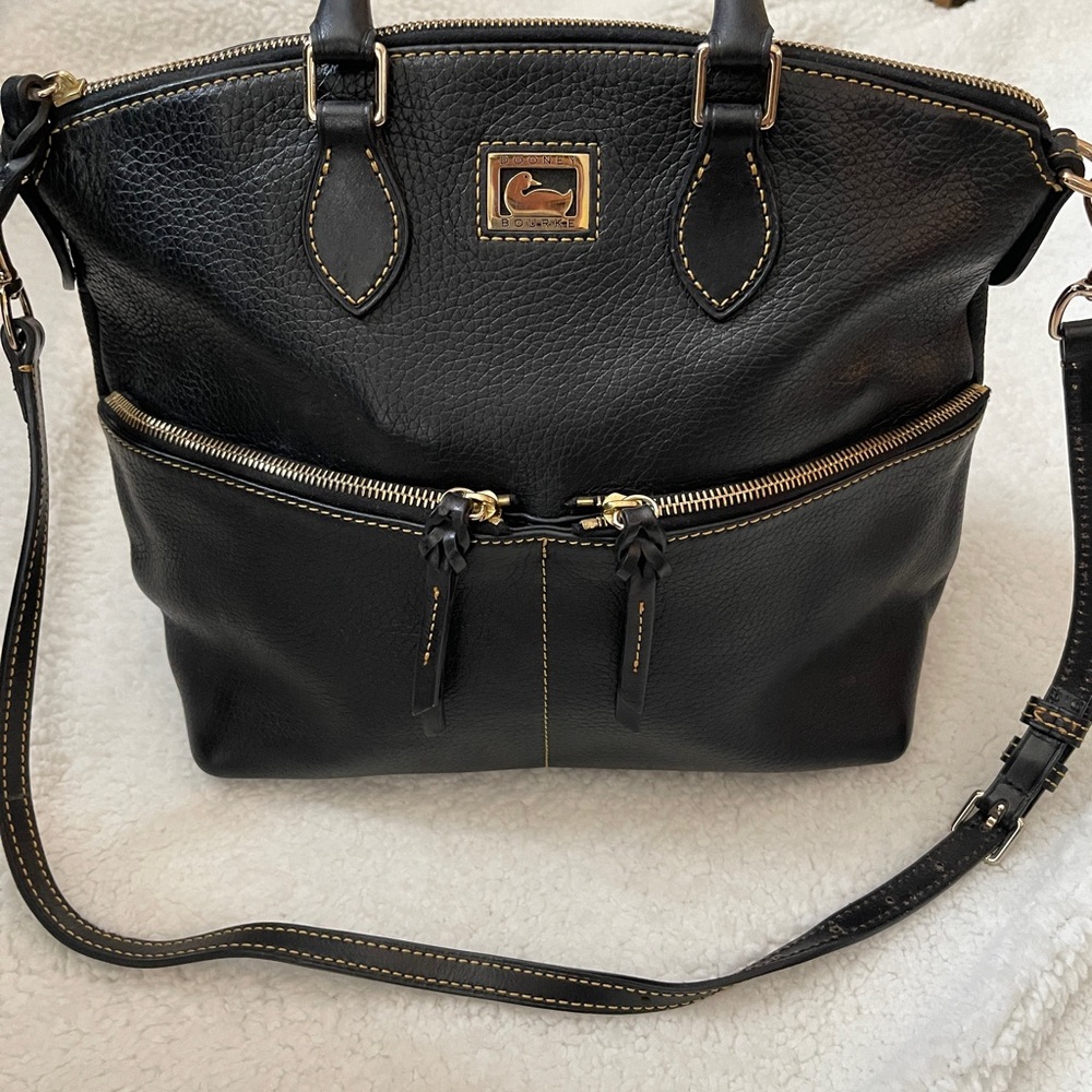 Dooney & Bourke Pebbled Florentine Leather Satchel Bag Crossbody (Like New!) - Picture 4 of 10